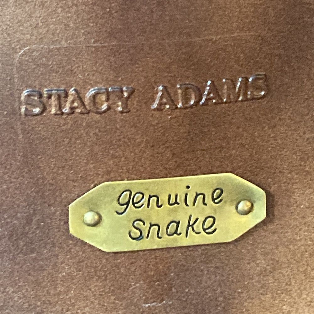 VTG, Stacy Adams Genuine Snake 🐍 23031-027 Leather Shoes Dress Size 14M - Picture 8 of 13